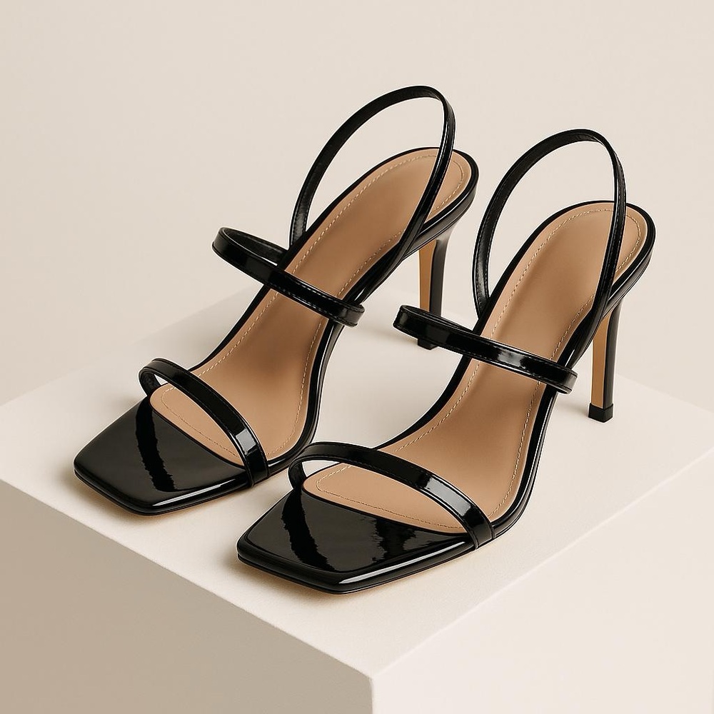 Black Strappy Sandals
